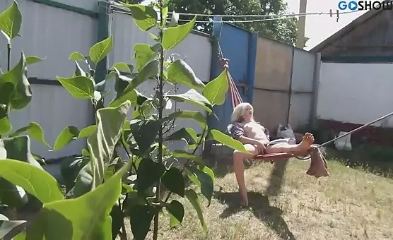 Blonde Outdoor Masturbation and Stimulation